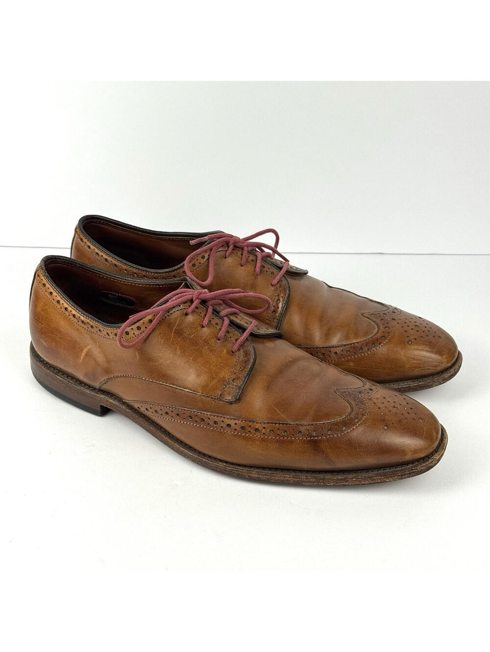Allen Edmonds Bel Air Mens 11.5 D Brown Leather Wingtip Oxford Dress Shoes
